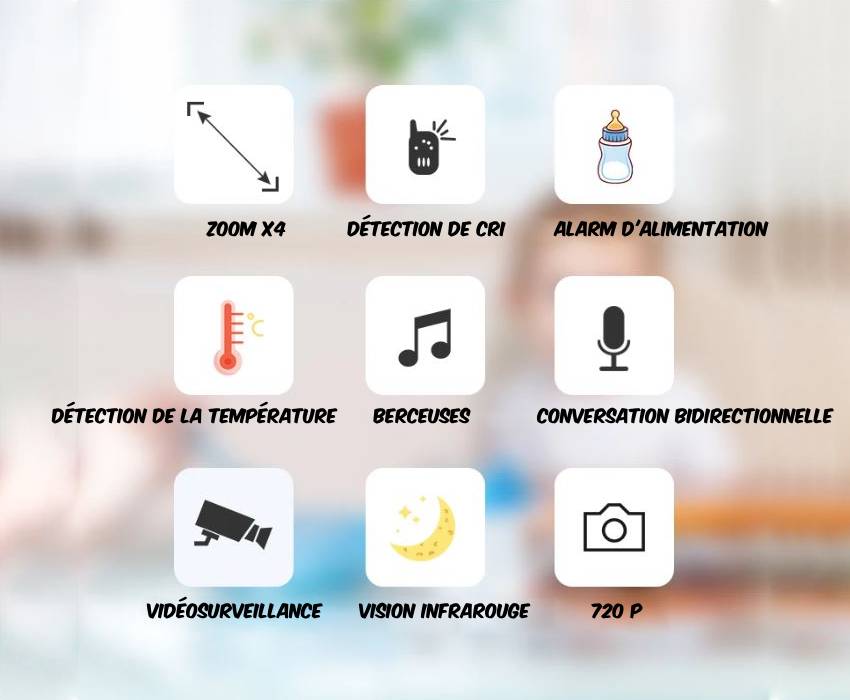 Babyphone avec communication bidirectionnelle pour parler à bébé