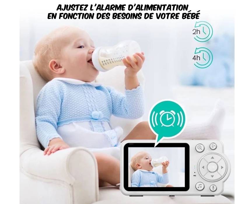 Babyphone sans fil avec transmission sécurisée 2,4 GHz