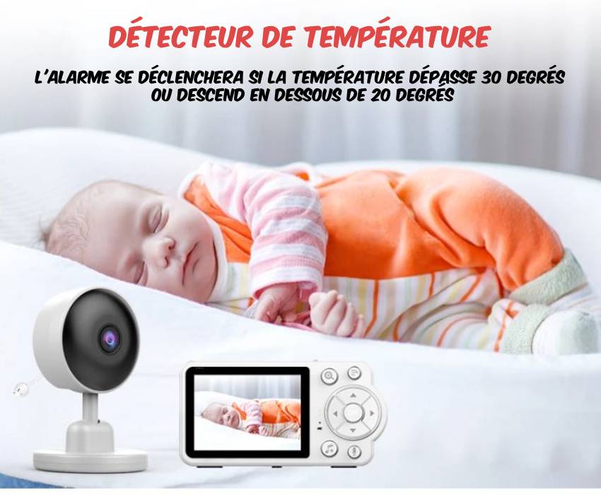 Vision nocturne infrarouge du babyphone pour voir bébé la nuit