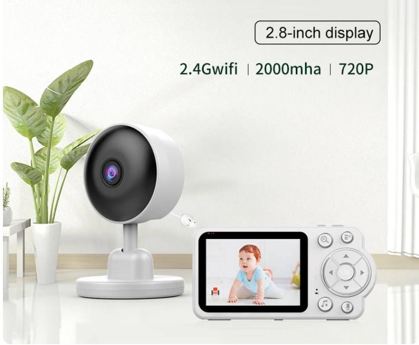 Babyphone avec caméra HD et vision nocturne pour surveillance bébé