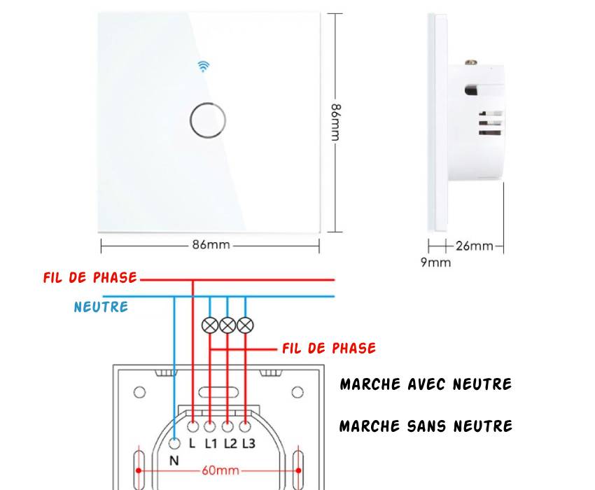 interrupteur connectée avec ou sans neutre