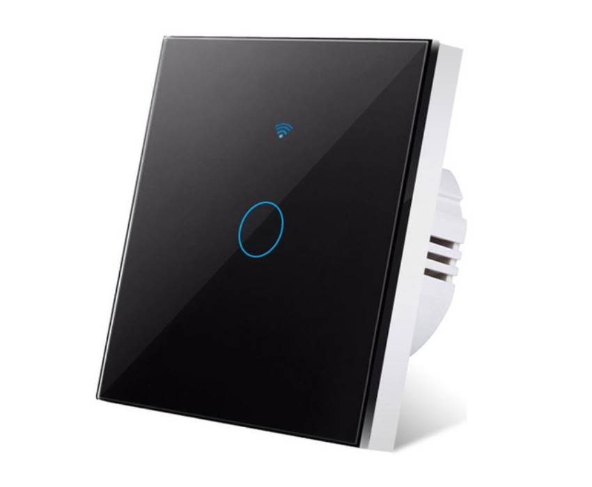 interrupteur noir connectée Wi-Fi 1 buttons