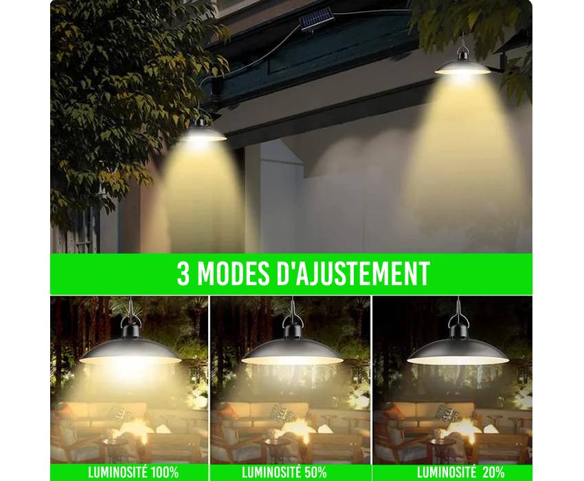 Lampe solaire suspendue SolaireXcel