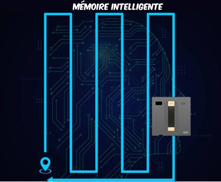 Robot nettoyeur de vitres avec télécommande et contrôle via application mobile