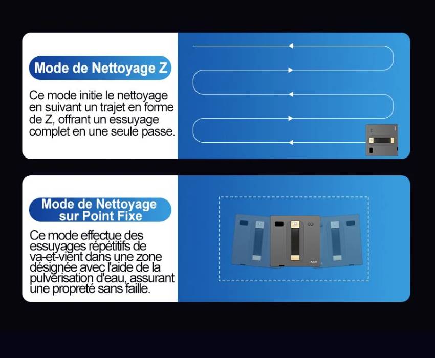 Robot lave-vitres avec algorithme intelligent pour un nettoyage optimal