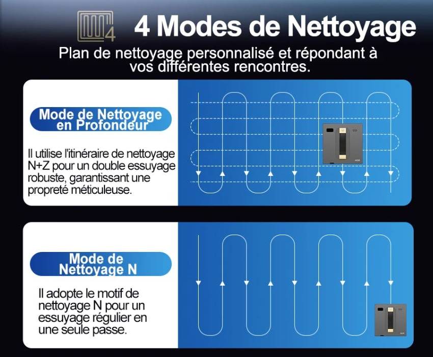 Technologie d’aspiration puissante pour un nettoyage sans traces