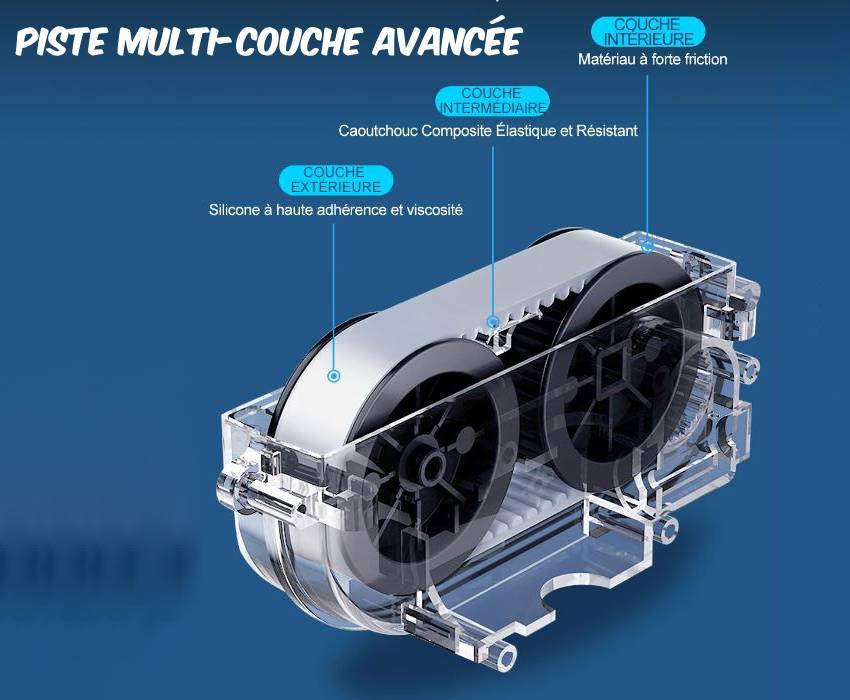 Sécurité renforcée avec corde de fixation et batterie de secours intégrée