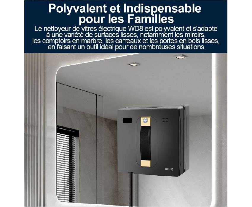 Robot lave-vitres compact et léger pour une utilisation facile et efficace