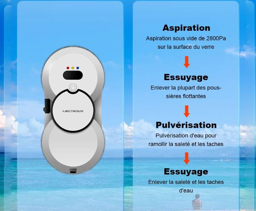 Robot nettoyeur de vitres Liectroux