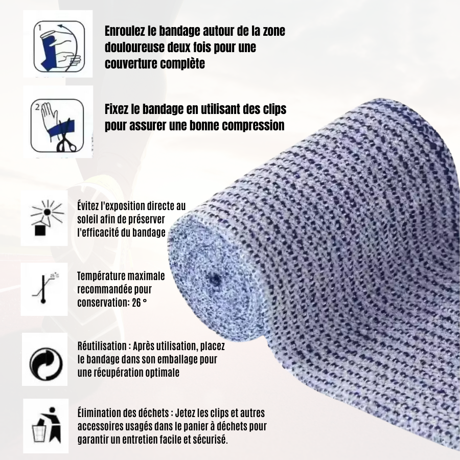 Bandage de Glace | Compression Froide Instantanée