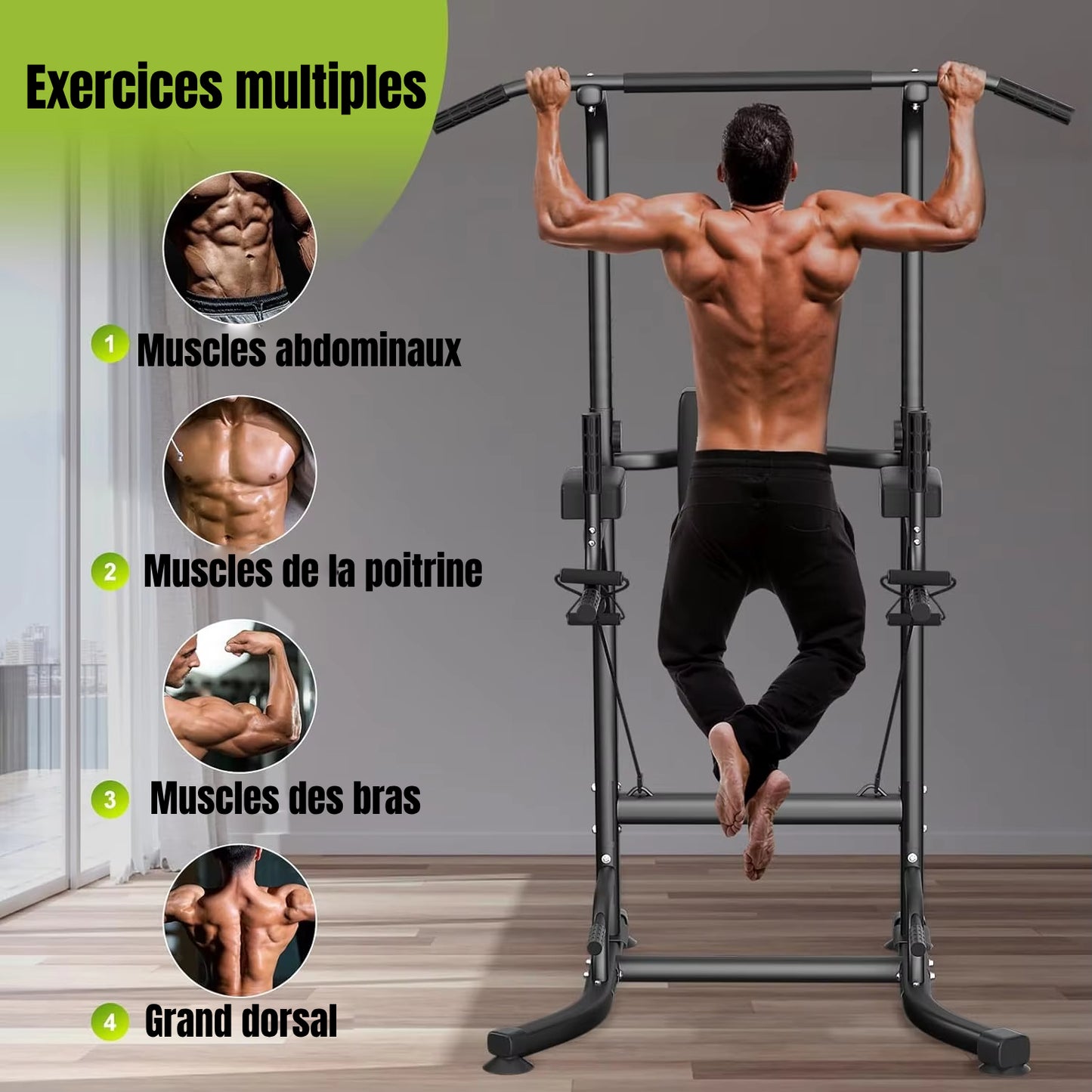 Chaise Romaine Multifonction – Station de Traction, Dips et Abdominaux