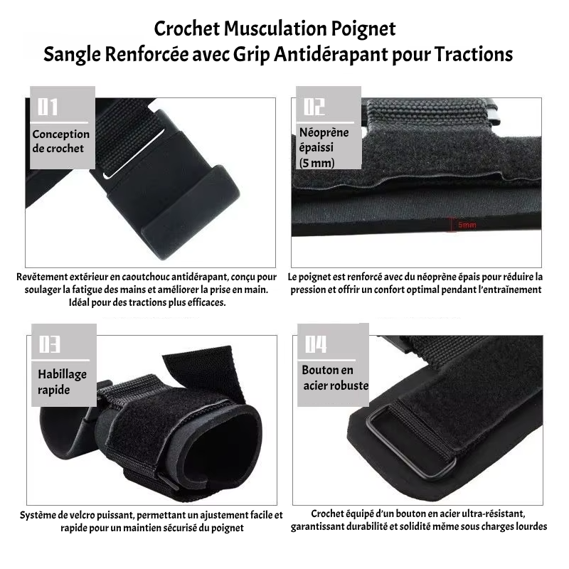 Crochets pour Tractions GripMax Pro
