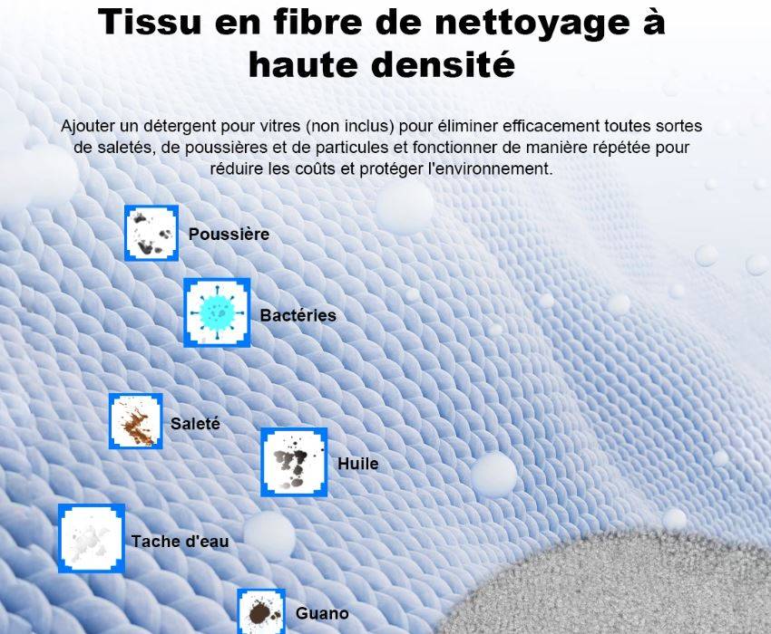 Robot lave vitre avec réservoir d’eau de 30 ml pour pulvérisation automatique