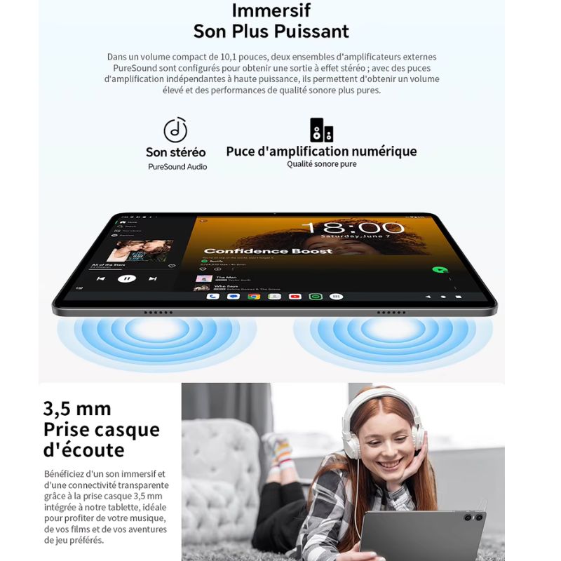 tablette Android 15 Teclast P30T Wi-Fi double bande – connexion rapide et stable, idéale en télétravail