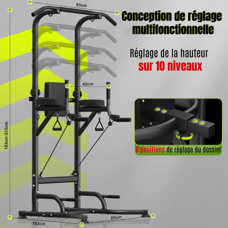 Chaise Romaine Multifonction – Station de Traction, Dips et Abdominaux