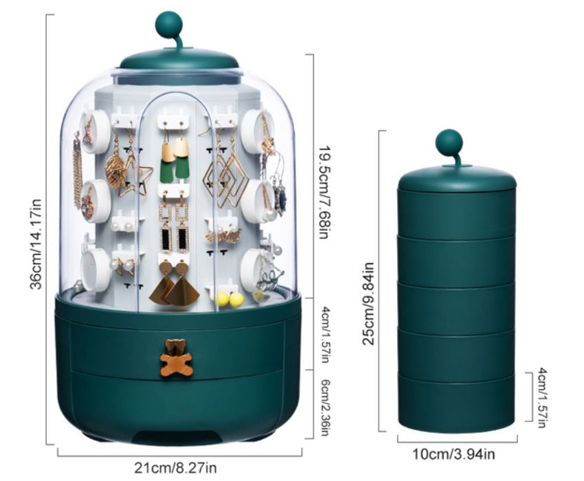 Boîte à bijoux rotative 360 JewelOrganizer