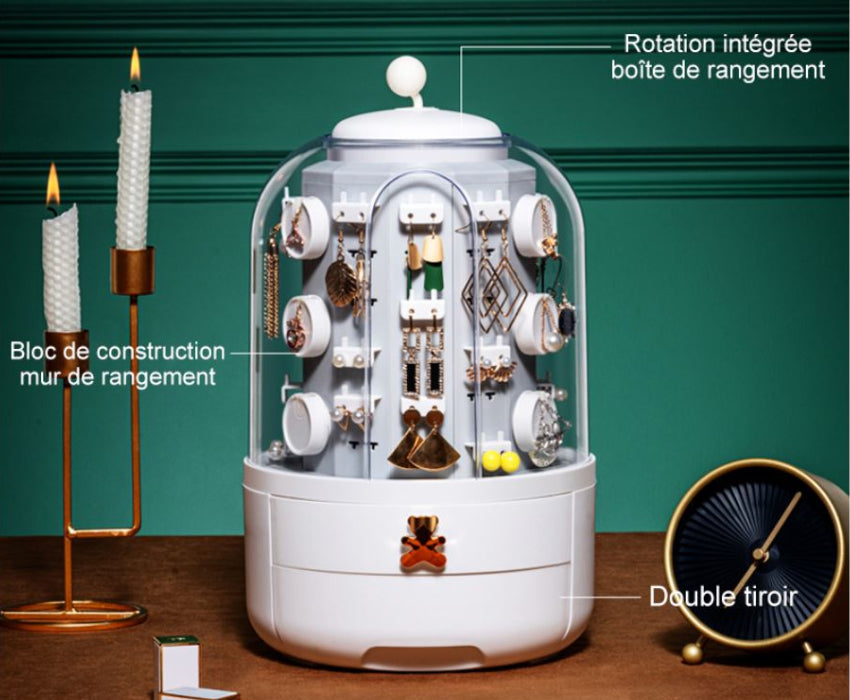 Boîte à bijoux rotative 360 JewelOrganizer