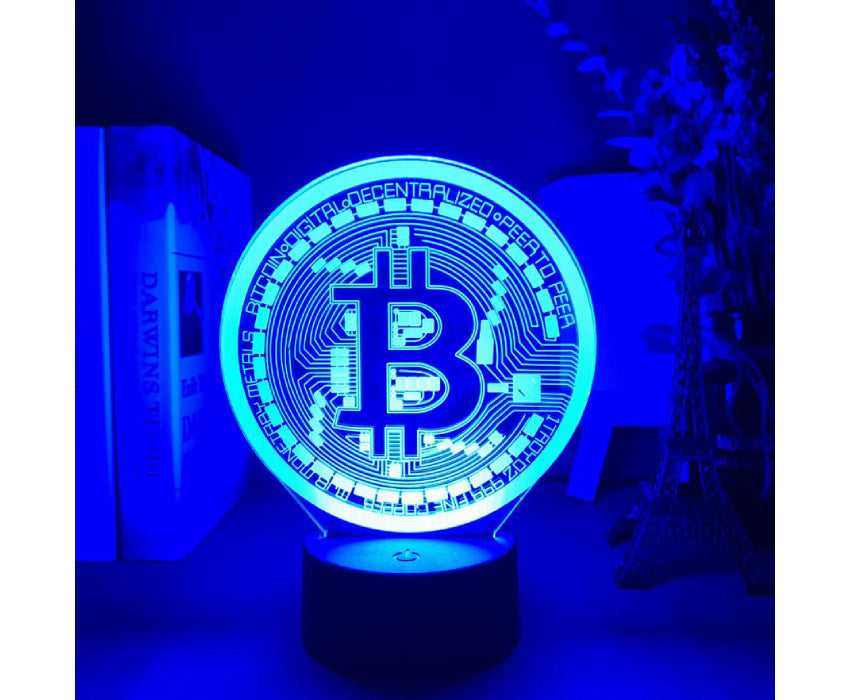 Lampe 3D Bitcoin