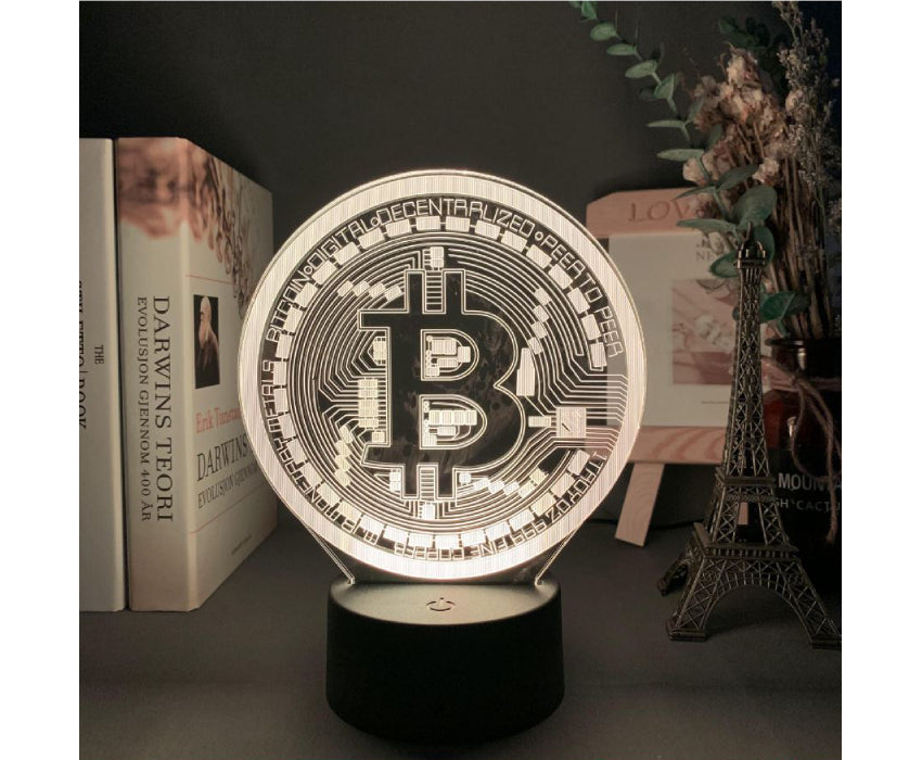 Lampe 3D Bitcoin