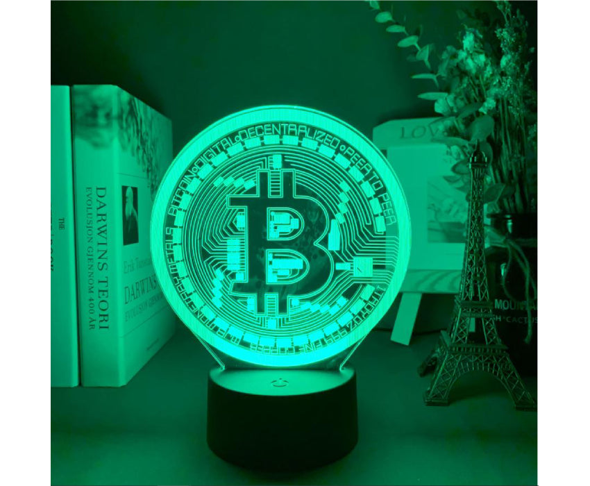 Lampe 3D Bitcoin