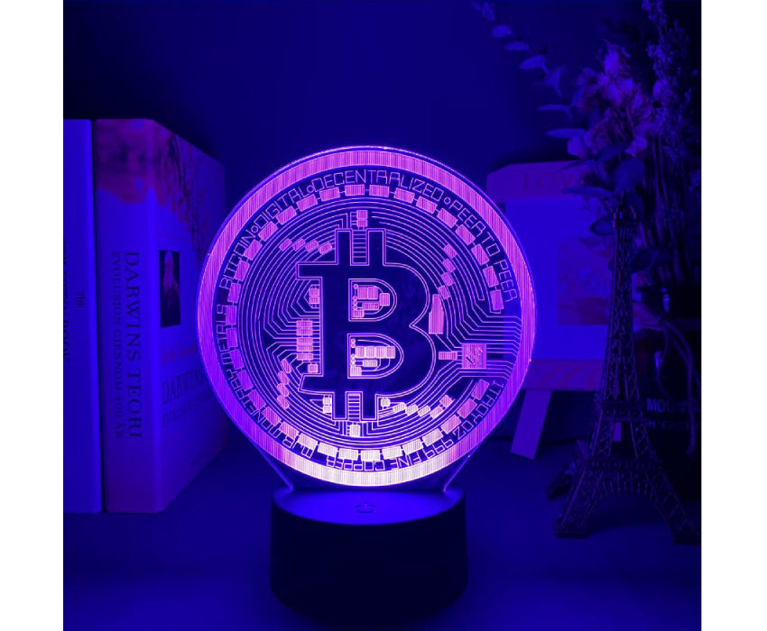 Lampe 3D Bitcoin