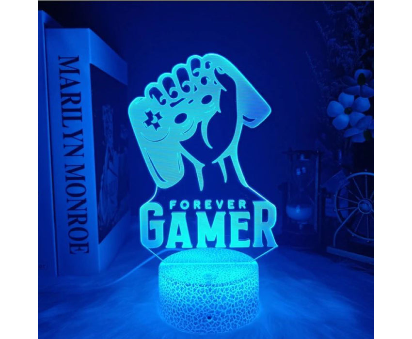 Lampe 3D Forever Gamer – Smart Color Life