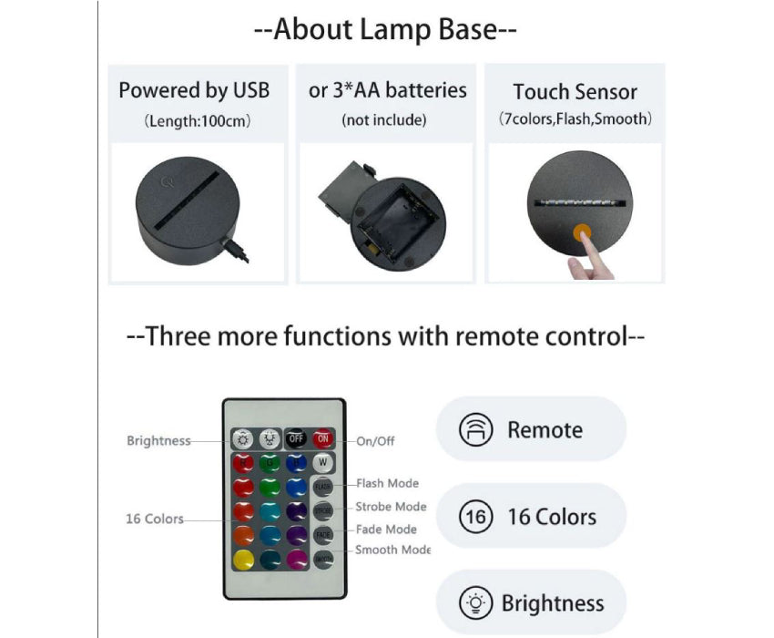 Lampe 3D Manette de jeux