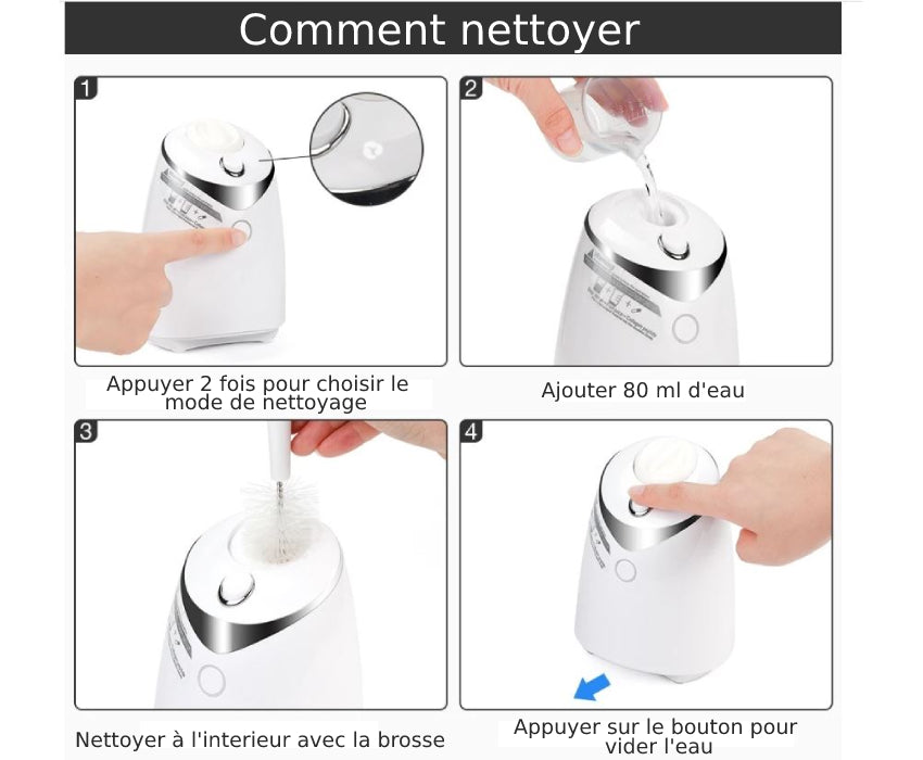 Utilisation facile de la machine à masque pour une peau éclatante