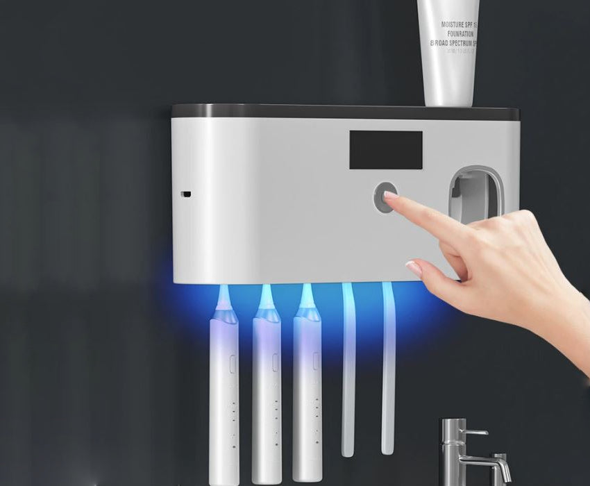 Porte-brosse à dents UV avec distributeur de dentifrice UVBrushPro