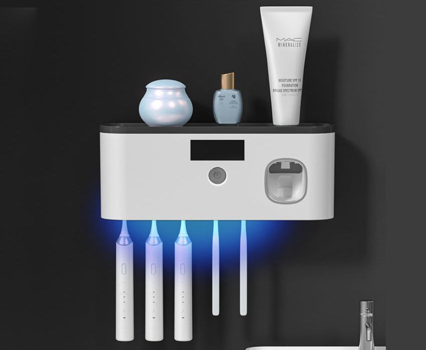 Porte-brosse à dents UV avec distributeur de dentifrice UVBrushPro