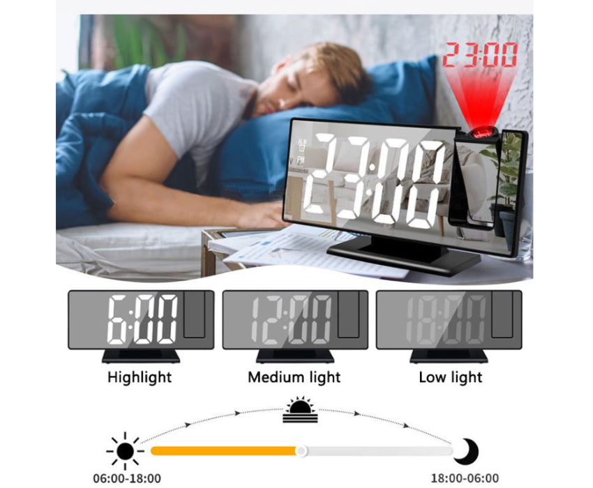 Réveil digital à projection multifonction FlexiTime