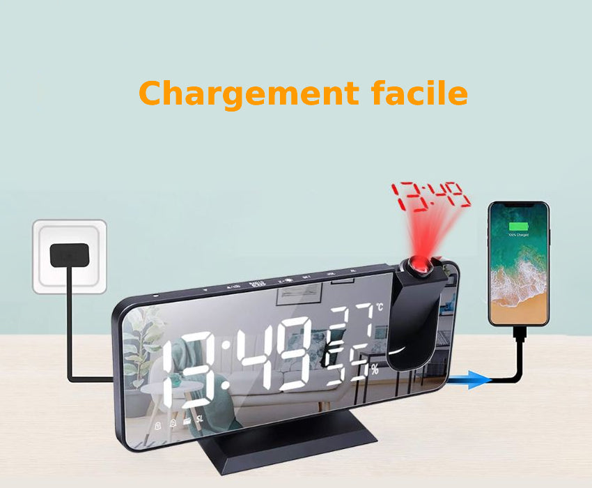 Réveil digital à projection multifonction FlexiTime