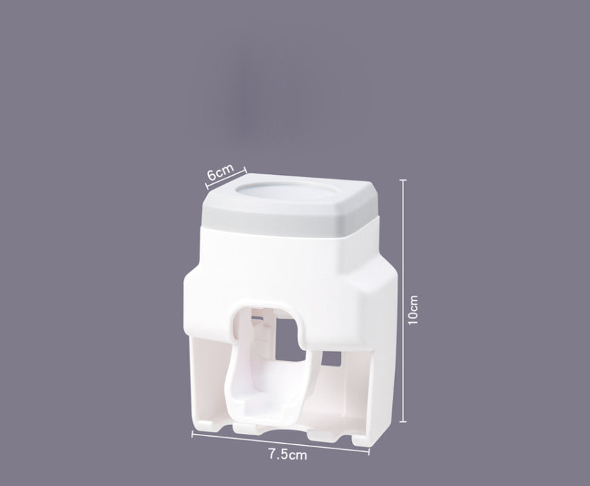 Distributeur de dentifrice automatique et support brosse à dents 2 en 1 CleanTech
