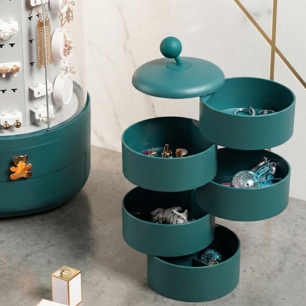 boite a bijoux multifonction avec tiroirs pour accessoires