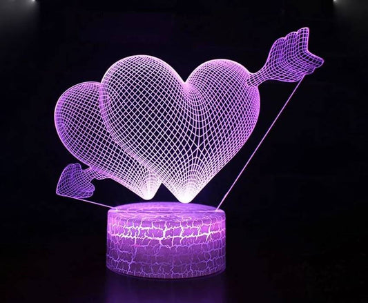 Lampe 3D Saint-Valentin