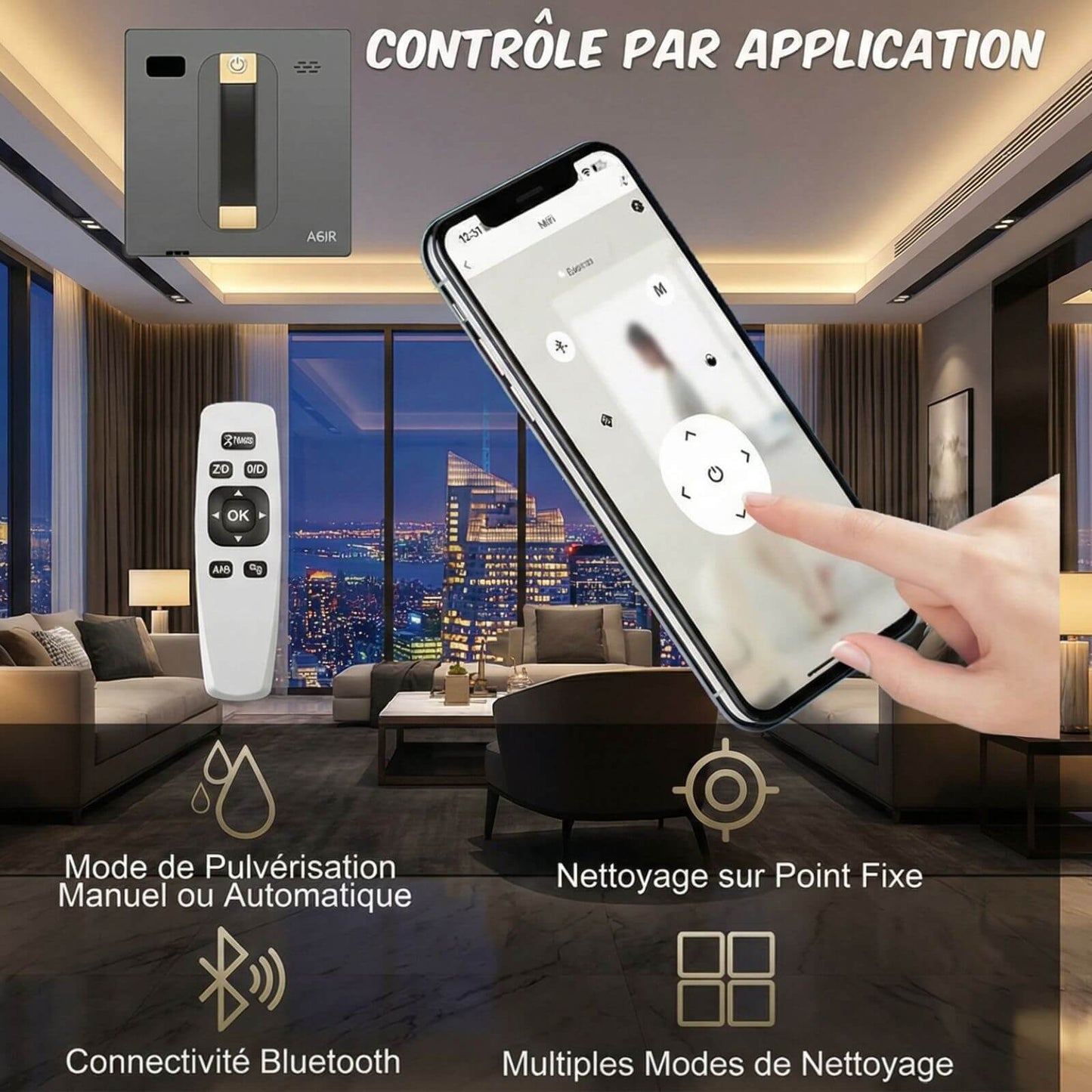 Robot-lave-vitre-ABIR-app-control