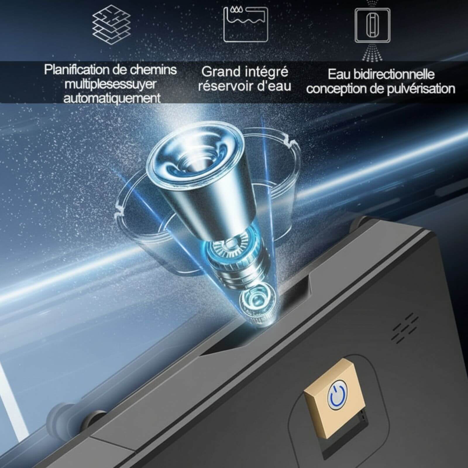 Robot lave-vitres idéal pour miroirs, carrelages et baies vitrées