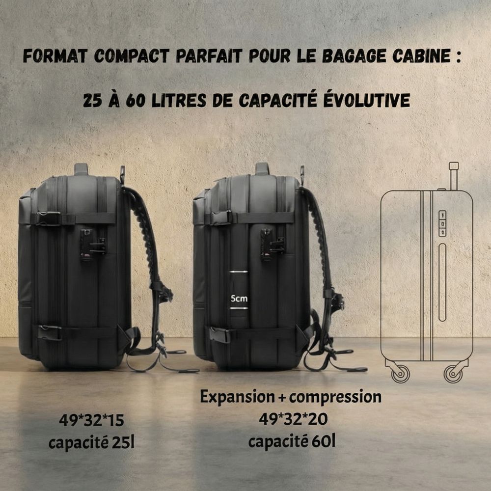 La solution n°1 pour éviter les frais de bagages Ryanair : le sac de voyage à vide d'air