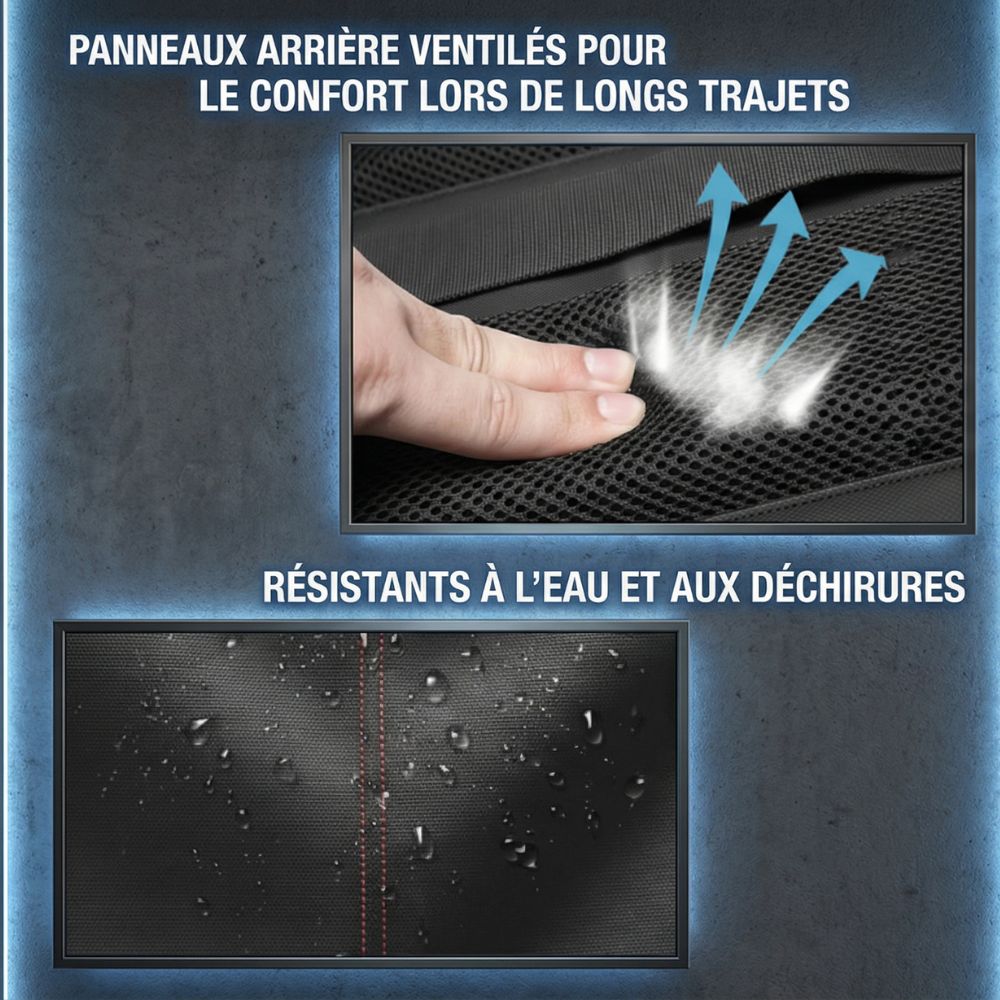 Sac à dos de voyage imperméable haute qualité avec compartiment étanche pour vêtements propres.