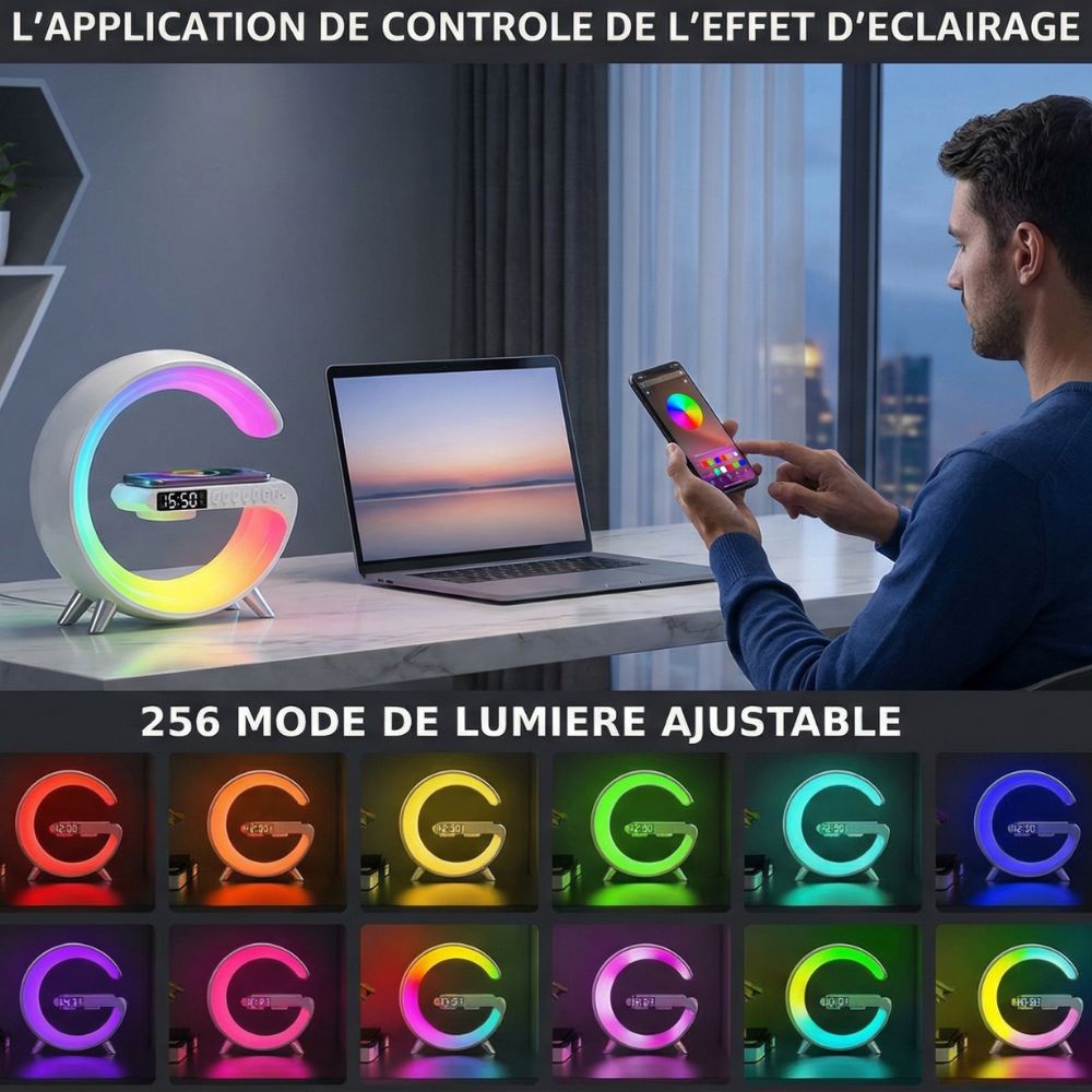 Lampe enceinte Bluetooth G-Luminous pour chambre et bureau