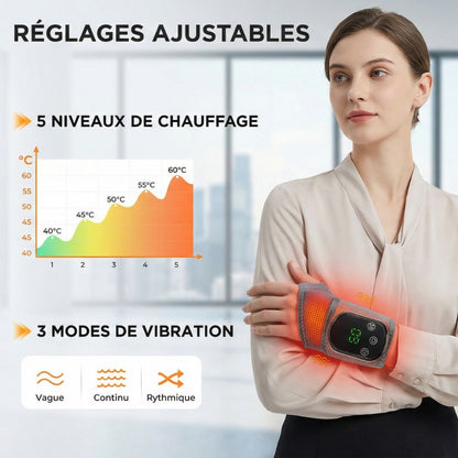 Attelle Chauffante Poignet | Massage Infrarouge 5 Niveaux