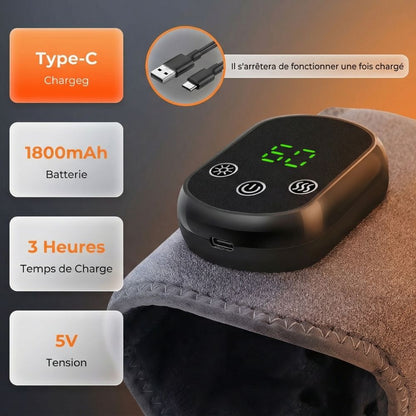 Attelle Chauffante Poignet | Massage Infrarouge 5 Niveaux