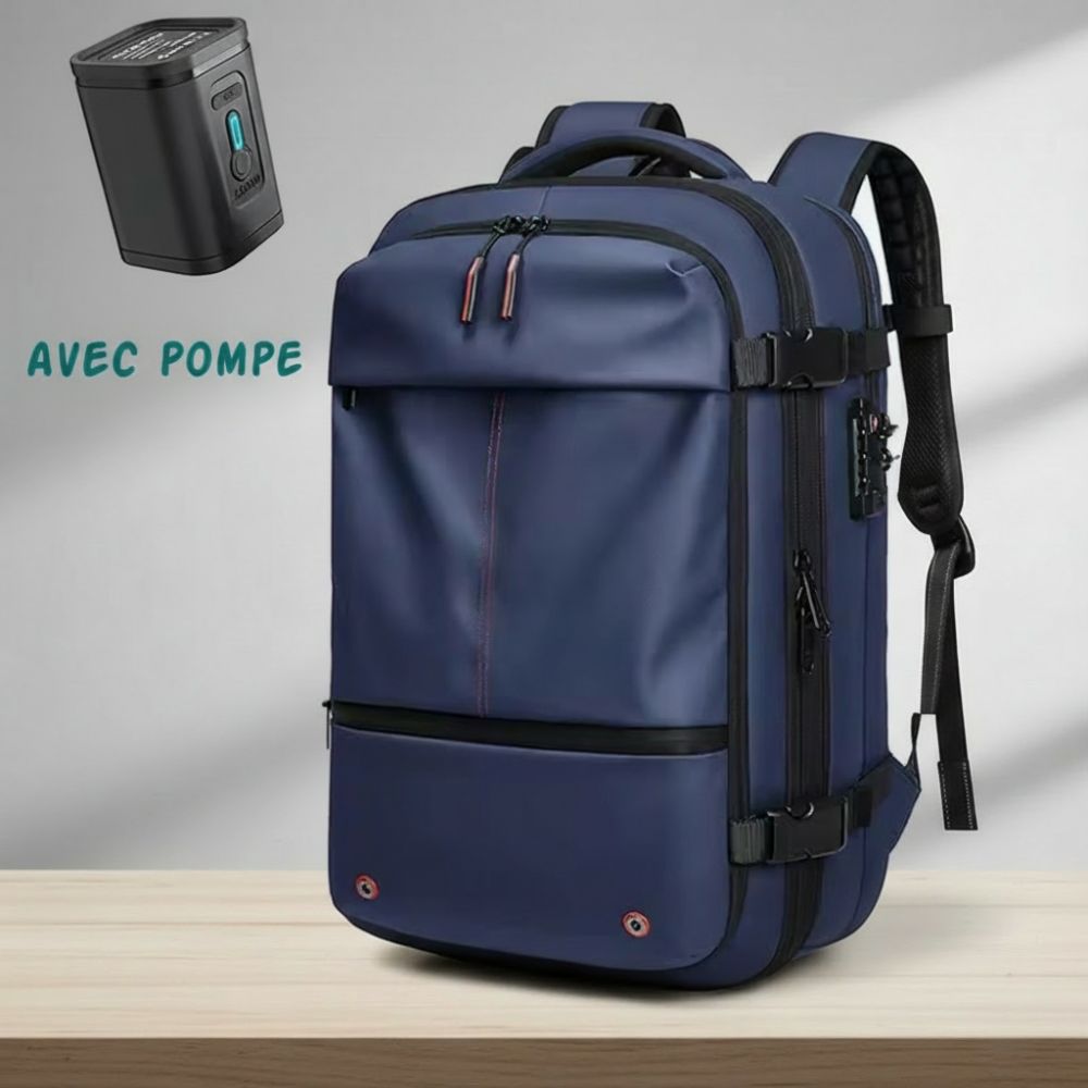 Le meilleur sac à dos extensible du marché passant de 25L à 60L grâce au vide d'air.