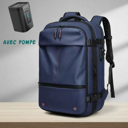 Le meilleur sac à dos extensible du marché passant de 25L à 60L grâce au vide d'air.