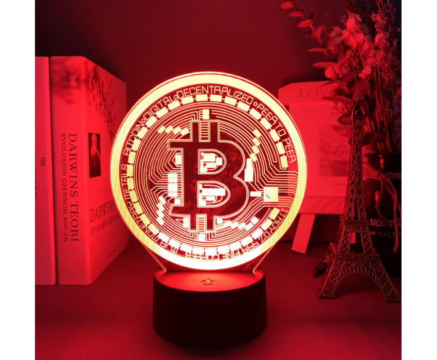 Lampe 3D Bitcoin