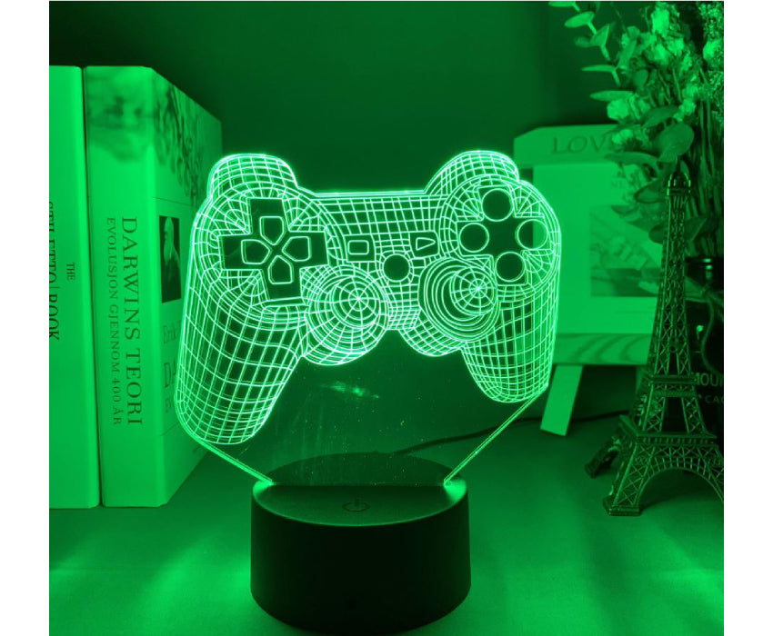 Lampe Gaming VORMOR Forme Manette de Jeux 7 Couleurs 3D Veilleuse