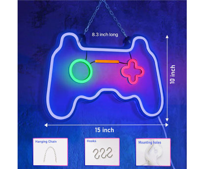 Lampe LED néon en forme de "manette"